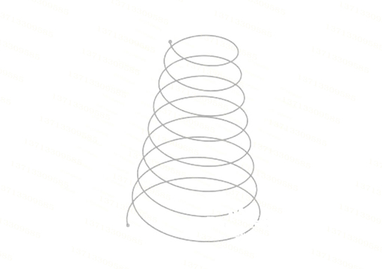 solidworks畫塔形彈簧的方法7